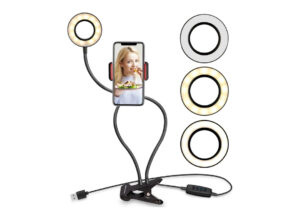 UBeesize Selfie Ring Light with Cell Phone Holder Stand