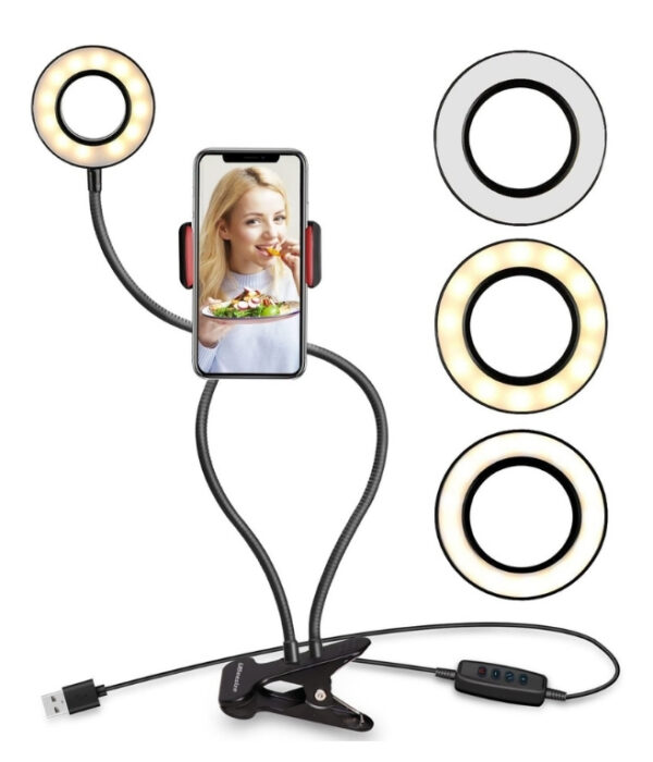 UBeesize Selfie Ring Light with Cell Phone Holder Stand